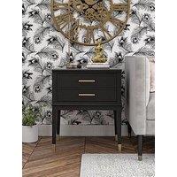 Cosmoliving By Cosmopolitan Westerleigh 1 Drawer Side Table - Black/Gold