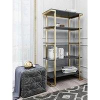 Cosmoliving By Cosmopolitan Camila Bookcase - Grey/Gold