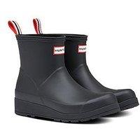 Hunter Play Short Wellington Boot = Black
