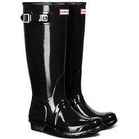 Hunter Womens Original Tall Gloss Welly Boots - Black