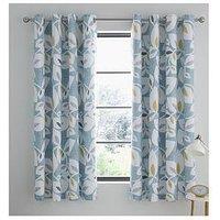 Catherine Lansfield Inga Leaf Eyelet Lined Curtains