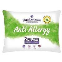 Slumberdown Anti-Allergy Medium Pillows Pack Of 2 - White