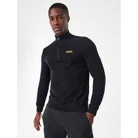 Barbour International Men's Essential Half Zip Sweatshirt, Black