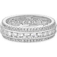 Simply Silver Sterling Silver 925 With Cubic Zirconia Band Ring - Silver