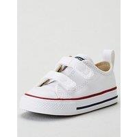 Converse Infant Unisex Easy-On Velcro Canvas Ox Trainers - White