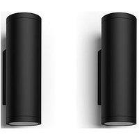 Philips Hue Hue Appear White & Colour Ambiance Led Smart Outdoor Wall Light Double Pack