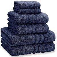 Catherine Lansfield Zero Twist 6-Piece Towel Bale - Navy