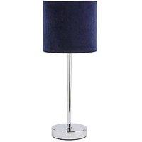Everyday Langley Velvet Table Lamp - Navy