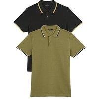 Everyday Pique Polo Shirt (2 Pack) - Multi