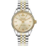 Vivienne Westwood Men'S & Seymour Champagne Gold Sunray Dial 2-Tone Stainless Steel Jubilee Bracelet Watch