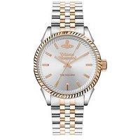 Vivienne Westwood Men'S Seymour Silver Sunray And Rose Gold Detail Dial Two Tone Stainless Steel Jubilee Bracelet Watch