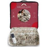 Dreamland Hygge Days Luxury Faux Fur Warming Throw - Natural