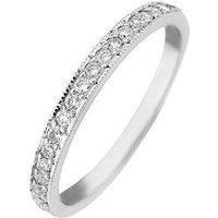 Love Diamond 9Ct White Gold 0.25Ct Diamond Wedding Band Ring