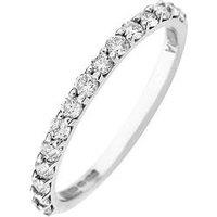 Love Diamond 9Ct White Gold 0.50Ct Diamond Wedding Band Ring