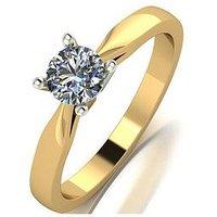 Love Diamond 18Ct Gold 0.50Ct Diamond Solitaire Engagement Ring