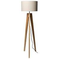 Very Home Toulouse Wooden Floor Lamp - Natural