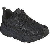 Skechers Haptic Printed Lace Up Max Cushioning Slip Resistant Outsole Trainer Black