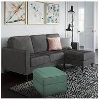 Cosmoliving By Cosmopolitan Strummer Velvet Reversible Corner Group Sofa