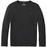 Tommy Hilfiger Boys Long Sleeve Essential Flag T-Shirt - Black