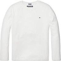 Tommy Hilfiger Boys Long Sleeve Essential Flag T-Shirt - White