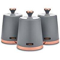 Tower Cavaletto Storage Canisters In Grey - Set Of 3