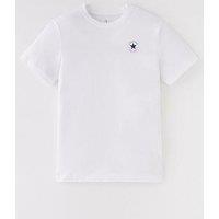 Converse Older Boy Short Sleeve Printed Chuck Taylor Patch T-Shirt - White