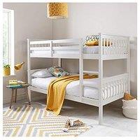 Very Home Novara Bunk Bed With Mattress Options (Buy & Save!) - White - Fsc Certified - Bunk Bed Frame With 2 Standard Mattresses