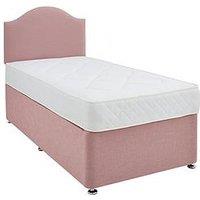 Shire Beds Kids Mattress, Divan Base And Headboard Bed Set - Pink - Fsc Certified