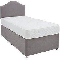 Shire Beds 14 Inch Base Divan With Headboard And Mattress - Grey