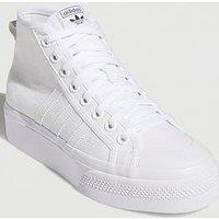 Adidas Originals Womens Nizza Platform Mid Trainers - White