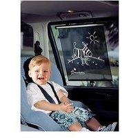 Dreambaby Double-Sided Zebra And Tiger Print Car Window Roller Blinds - 2 Pack