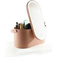 Rio Lush Beauty Storage Box With Mirror And Light - White