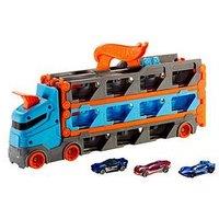 Hot Wheels Speedway Hauler Carrier With 3 Toy Cars