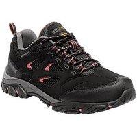 Regatta Womens Holcombe Iep Low Walking Shoes - Black/Red