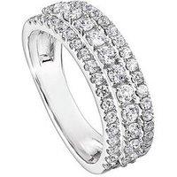 Created Brilliance Colette Created Brilliance 9Ct White Gold 1Ct Lab Grown Diamond Three Row Ring