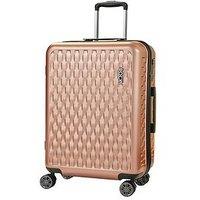 Rock Luggage Allure Medium 8-Wheel Suitcase - Rose Pink