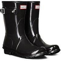 Hunter Original Short Gloss Wellington Boot - Black