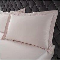 Catherine Lansfield Silky Soft Satin Oxford Pillowcase Pair - Blush