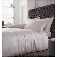 Catherine Lansfield Silky Soft Satin Duvet Cover Set - Blush Pink