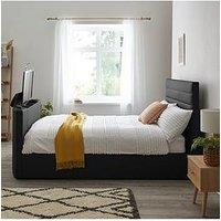 Very Home Kingsley Faux Leather Tv Bed Frame With Mattress Options (Buy & Save!) - Fits Up To 32 Inch Tv - Bed Frame Only