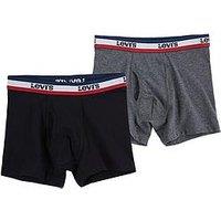 Levi'S Boys 2 Pack Sportswear Logo Boxer Brief - Black