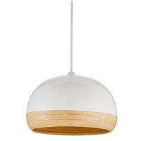 Everyday Hampton Bamboo Easy-Fit Lightshade &Ndash; White