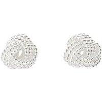 The Love Collection Sterling Silver Knot Stud Earrings