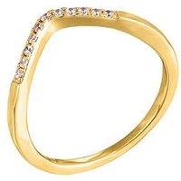 The Love Collection Wishbone Cubic Zirconia Ring