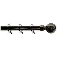Very Home Palermo Ball Finial 25-28Mm Extendable Curtain Pole &Ndash; Pewter
