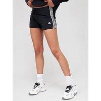 Adidas Sportswear Womens 3 Stripes Shorts - Black/White