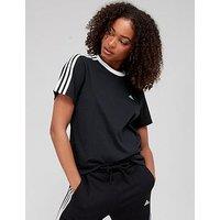 Adidas Sportswear Essentials 3 Stripes Boyfriend Tee - Black/White