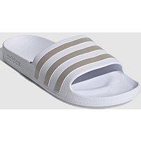 Adidas Sportswear Unisex Adilette Aqua Sliders - White/Silver