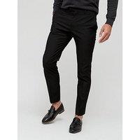 River Island Skinny Fit Twill Suit Trousers - Black