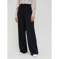 V By Very Petite Wide Leg Trouser - Black